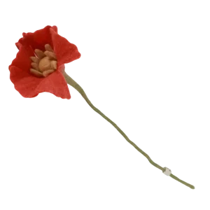 Rote Mohnblume - Wollfilz - handgearbeitet